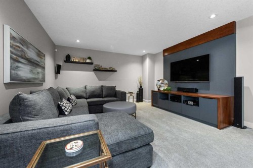 120 Elgin Estates View Se, Calgary, AB - Indoor Photo Showing Living Room