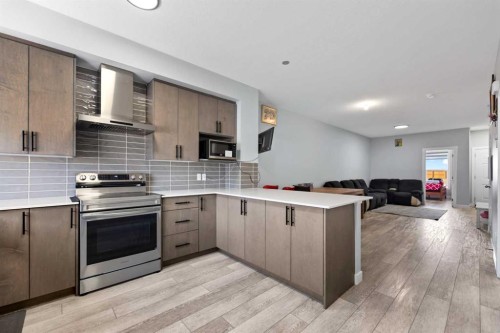 123 Corner Glen Drive Ne, Calgary, AB - Indoor Photo Showing Kitchen With Upgraded Kitchen