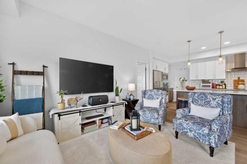 3208-20295 Seton Way Se, Calgary, AB - Indoor Photo Showing Living Room