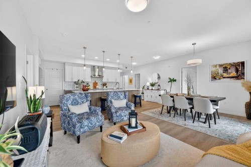 3208-20295 Seton Way Se, Calgary, AB - Indoor Photo Showing Living Room