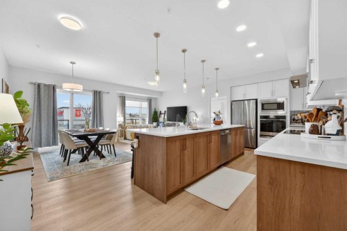 3208-20295 Seton Way Se, Calgary, AB - Indoor Photo Showing Kitchen With Upgraded Kitchen
