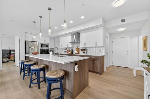 3208-20295 Seton Way Se, Calgary, AB - Indoor Photo Showing Kitchen With Upgraded Kitchen