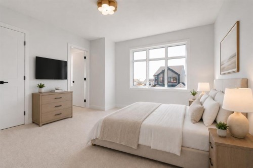 450 River Avenue, Cochrane, AB - Indoor Photo Showing Bedroom
