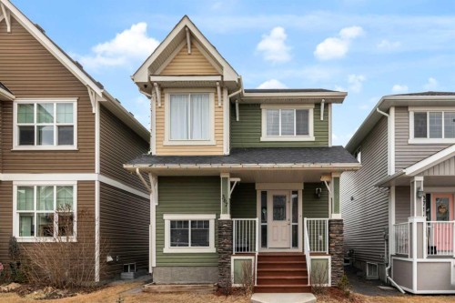 367 Fireside Place, Cochrane, AB - Outdoor With Deck Patio Veranda With Facade
