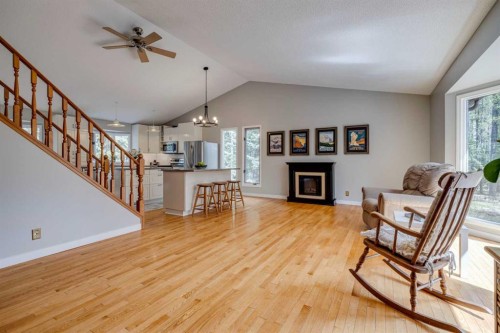 41 Elk Valley Crescent, Bragg Creek, AB - Indoor With Fireplace