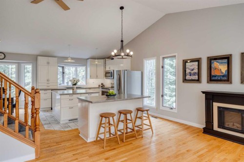 41 Elk Valley Crescent, Bragg Creek, AB - Indoor With Fireplace