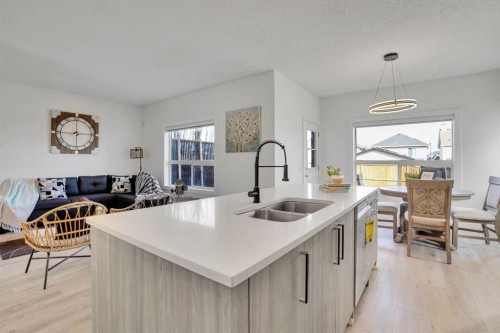 92 Prestwick Heath Se, Calgary, AB - Indoor Photo Showing Kitchen With Double Sink