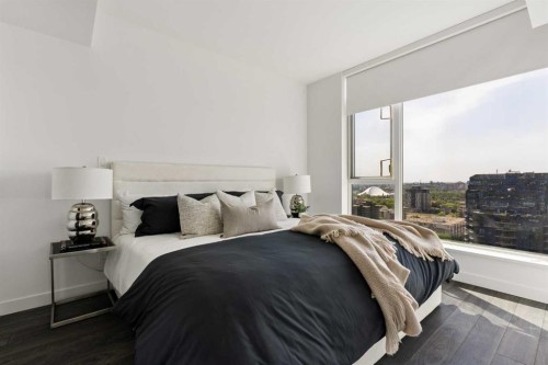 1808-310 12 Avenue Sw, Calgary, AB - Indoor Photo Showing Bedroom