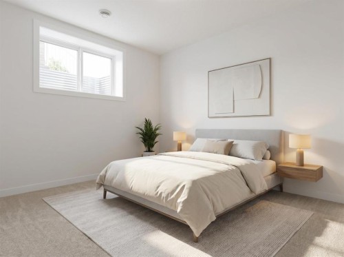 568 Buffaloberry Manor Se, Calgary, AB - Indoor Photo Showing Bedroom