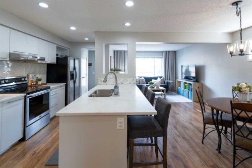 24 Copperpond Road Se, Calgary, AB - Indoor Photo Showing Kitchen With Double Sink