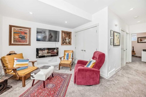 1048 Regal Crescent Ne, Calgary, AB - Indoor With Fireplace