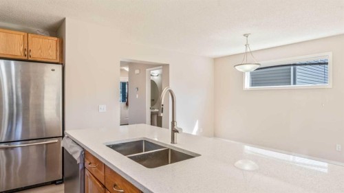 23 Taralake Road Ne, Calgary, AB - Indoor Photo Showing Kitchen With Double Sink