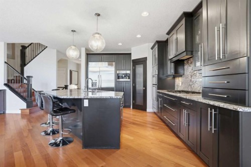 135 Cranleigh View Se, Calgary, AB - Indoor Photo Showing Kitchen With Upgraded Kitchen