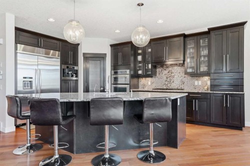 135 Cranleigh View Se, Calgary, AB - Indoor Photo Showing Kitchen With Upgraded Kitchen