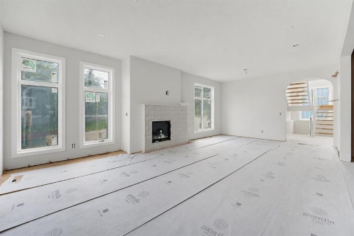 4612 Grove Hill Road Sw, Calgary, AB - Indoor With Fireplace