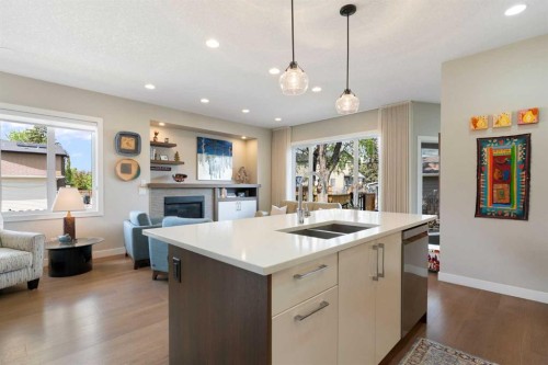 2008 43 Street Nw, Calgary, AB - Indoor Photo Showing Kitchen With Double Sink