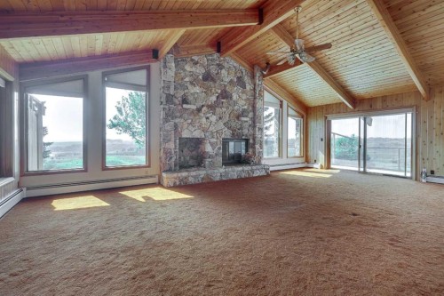 273167 Range Road 25, Rural Rocky View County, AB - Indoor With Fireplace