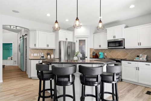 212 Willowmere Close, Chestermere, AB - Indoor Photo Showing Kitchen With Stainless Steel Kitchen With Upgraded Kitchen