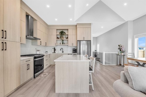 1098 Creekside Boulevard Sw, Calgary, AB - Indoor Photo Showing Kitchen With Stainless Steel Kitchen