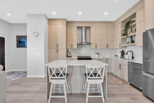 1098 Creekside Boulevard Sw, Calgary, AB - Indoor Photo Showing Kitchen With Stainless Steel Kitchen