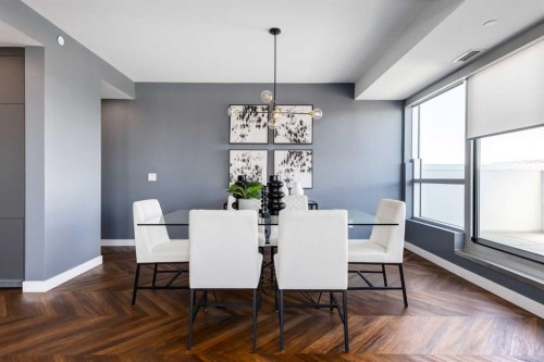 715-8445 Broadcast Avenue Sw, Calgary, AB - Indoor Photo Showing Dining Room