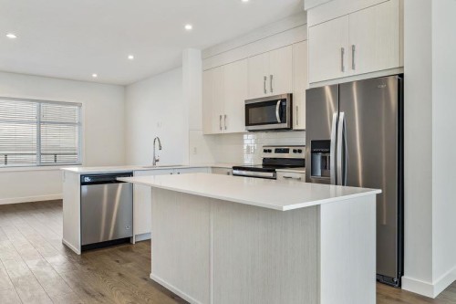 124-1862 Cornerstone Boulevard Ne, Calgary, AB - Indoor Photo Showing Kitchen With Stainless Steel Kitchen With Upgraded Kitchen
