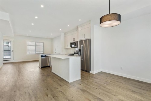 124-1862 Cornerstone Boulevard Ne, Calgary, AB - Indoor Photo Showing Kitchen With Stainless Steel Kitchen With Upgraded Kitchen