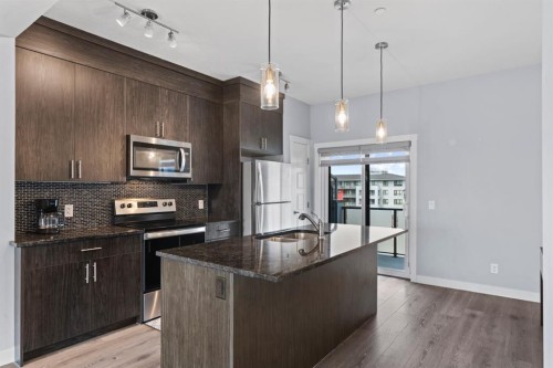241 Livingston Common Ne, Calgary, AB - Indoor Photo Showing Kitchen With Upgraded Kitchen