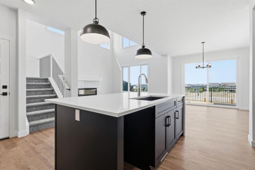 731 Langley Terrace Se, Airdrie, AB - Indoor Photo Showing Kitchen With Upgraded Kitchen
