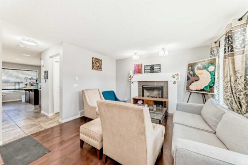 16 Skyview Springs Road Ne, Calgary, AB - Indoor Photo Showing Living Room With Fireplace