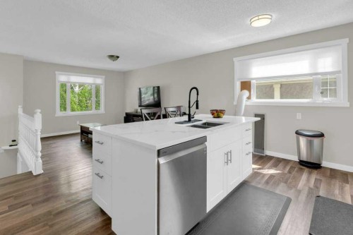 120 Alpine Crescent Se, Airdrie, AB - Indoor Photo Showing Kitchen With Double Sink