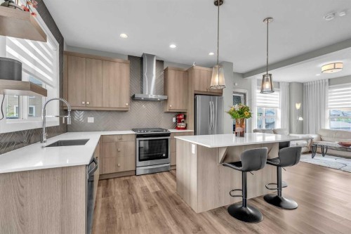 101 Walgrove Cove Se, Calgary, AB - Indoor Photo Showing Kitchen With Upgraded Kitchen