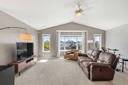194 Brightonstone Bay Se, Calgary, AB - Indoor Photo Showing Living Room