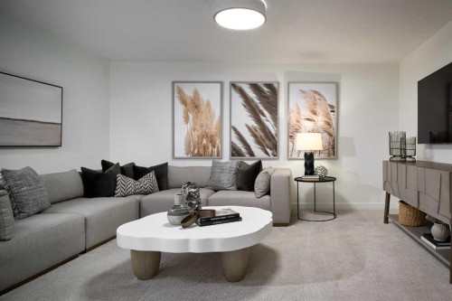90 Silver Spruce Road Sw, Calgary, AB - Indoor Photo Showing Living Room