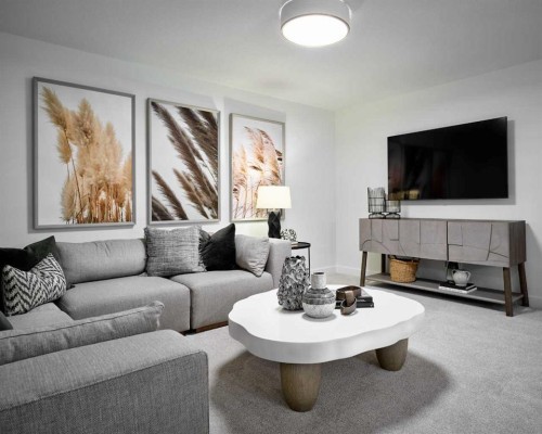 90 Silver Spruce Road Sw, Calgary, AB - Indoor Photo Showing Living Room