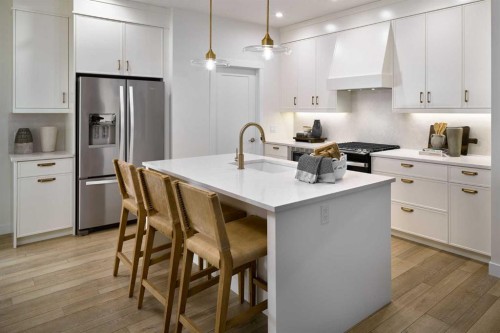 90 Silver Spruce Road Sw, Calgary, AB - Indoor Photo Showing Kitchen With Upgraded Kitchen