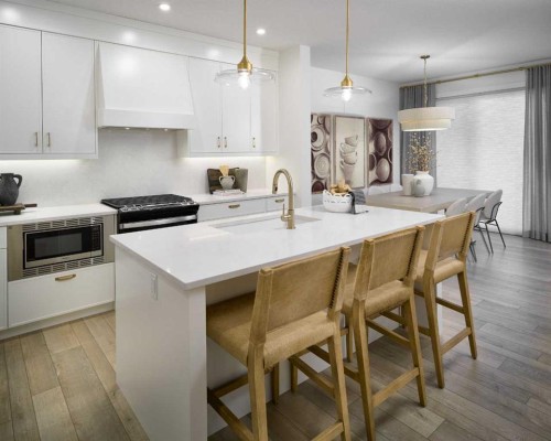 90 Silver Spruce Road Sw, Calgary, AB - Indoor Photo Showing Kitchen With Upgraded Kitchen