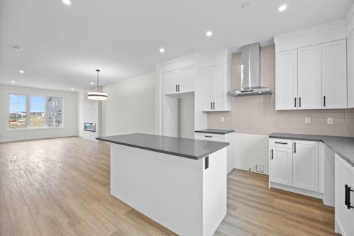 41 Hotchkiss Gardens Se, Calgary, AB - Indoor Photo Showing Kitchen With Upgraded Kitchen