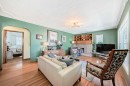 3604 Parkhill Street Sw, Calgary, AB  - Indoor Photo Showing Living Room With Fireplace 