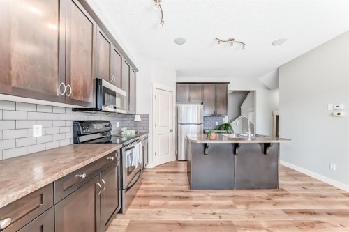237 Rainbow Falls Drive, Chestermere, AB - Indoor Photo Showing Kitchen With Upgraded Kitchen