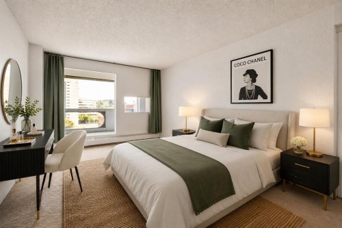 906-221 6 Avenue Se, Calgary, AB - Indoor Photo Showing Bedroom