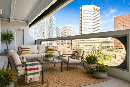 906-221 6 Avenue Se, Calgary, AB - Outdoor With Deck Patio Veranda