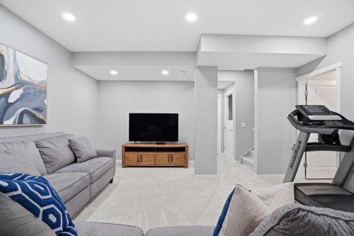393 Masters Avenue Se, Calgary, AB - Indoor Photo Showing Gym Room