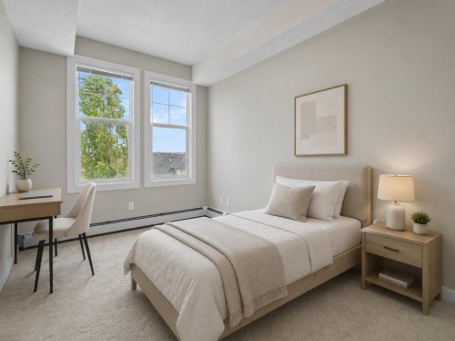 408-2300 Evanston Square Nw, Calgary, AB - Indoor Photo Showing Bedroom