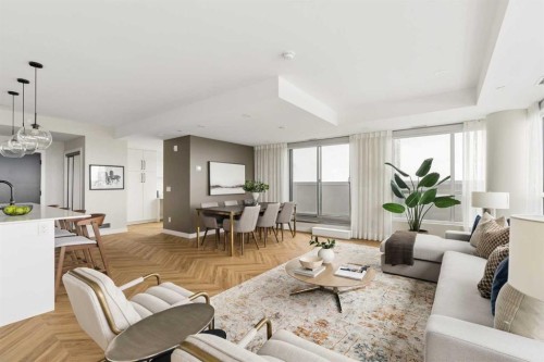 717-8505 Broadcast Avenue Sw, Calgary, AB - Indoor Photo Showing Living Room