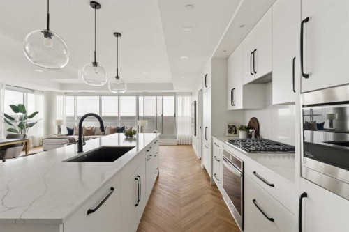 717-8505 Broadcast Avenue Sw, Calgary, AB - Indoor Photo Showing Kitchen With Upgraded Kitchen