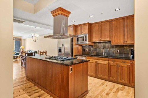 202-505 Spring Creek Drive, Canmore, AB - Indoor Photo Showing Kitchen