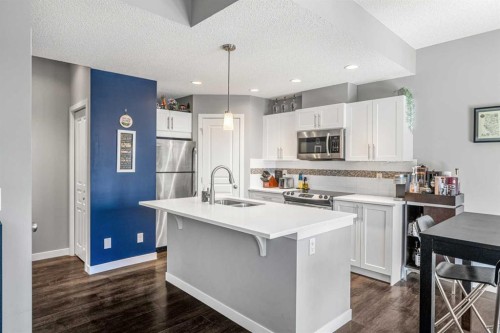 903-881 Sage Valley Boulevard, Calgary, AB - Indoor Photo Showing Kitchen With Double Sink With Upgraded Kitchen