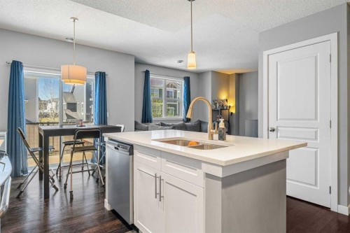 903-881 Sage Valley Boulevard, Calgary, AB - Indoor Photo Showing Kitchen With Double Sink