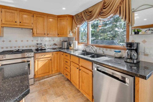 4 Hamptons Heath Nw, Calgary, AB - Indoor Photo Showing Kitchen With Double Sink